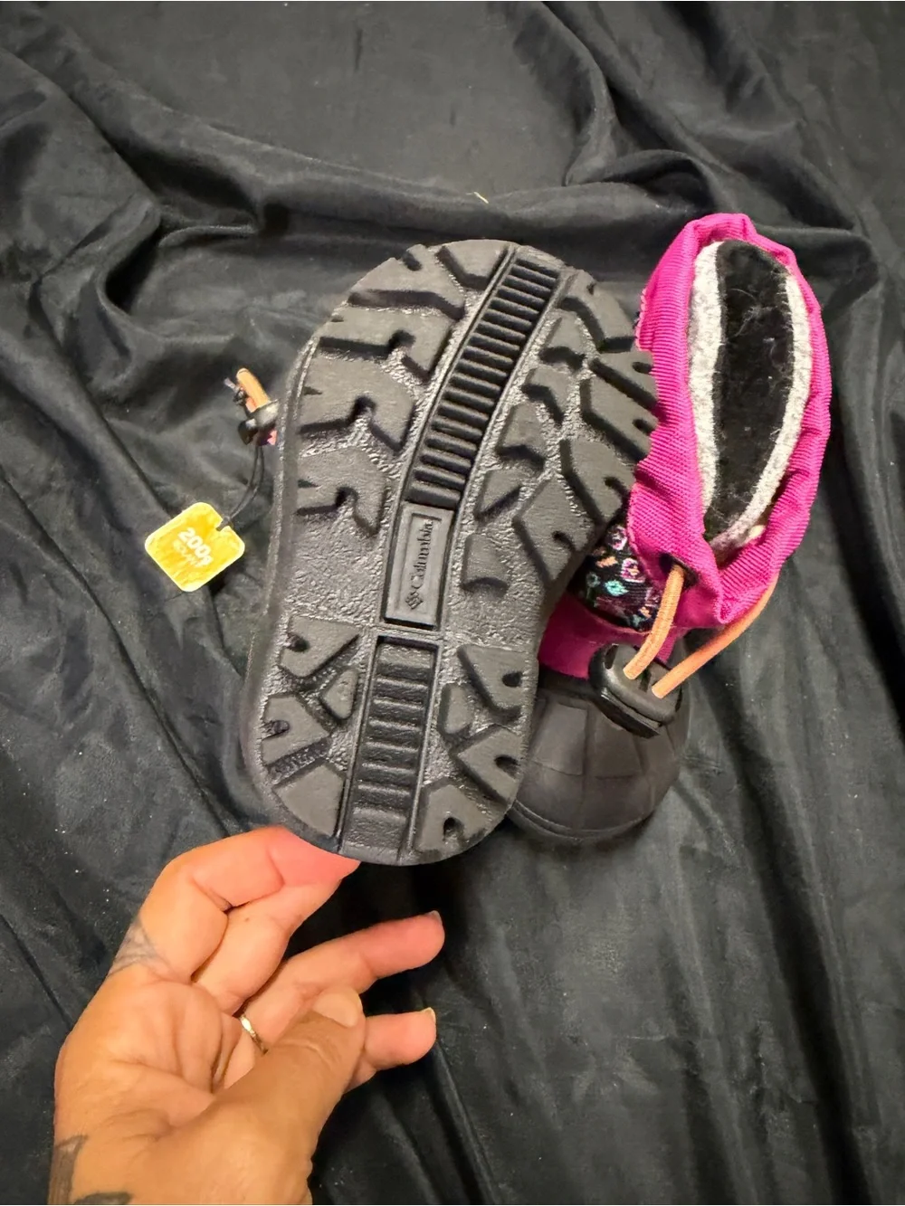 Columbia Kids Waterproof Pink & Black Snow Boots